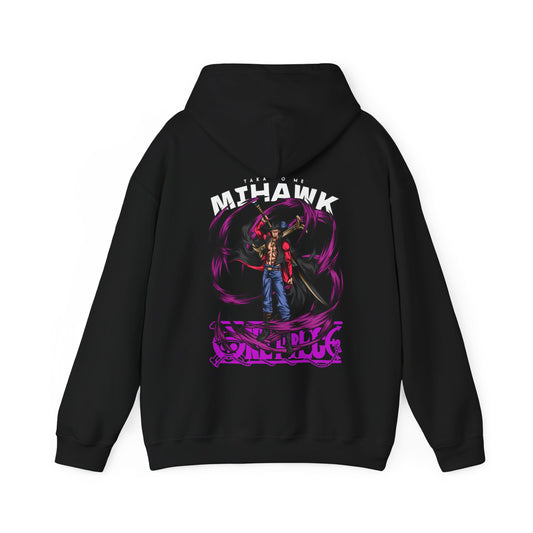 Dracule Mihawk One Piece Back Print Hoodie – 100% Cotton Anime Hoodie for Swordsman Fans