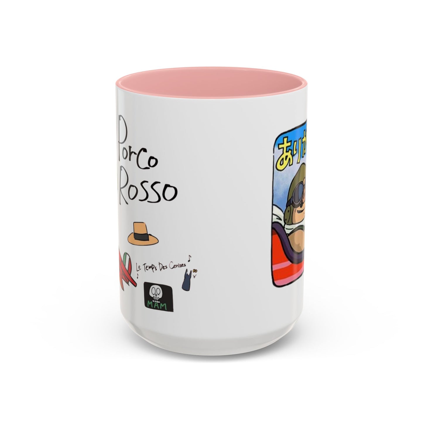 Porco Rosso Tribute Accent Mug – Studio Ghibli Anime Coffee Cup – 11oz & 15oz Ceramic Gift