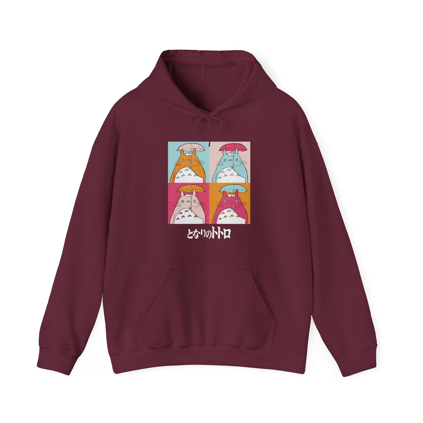 Totoro Aesthetic Art Collage Hoodie – 100% Cotton Studio Ghibli Anime Hoodie