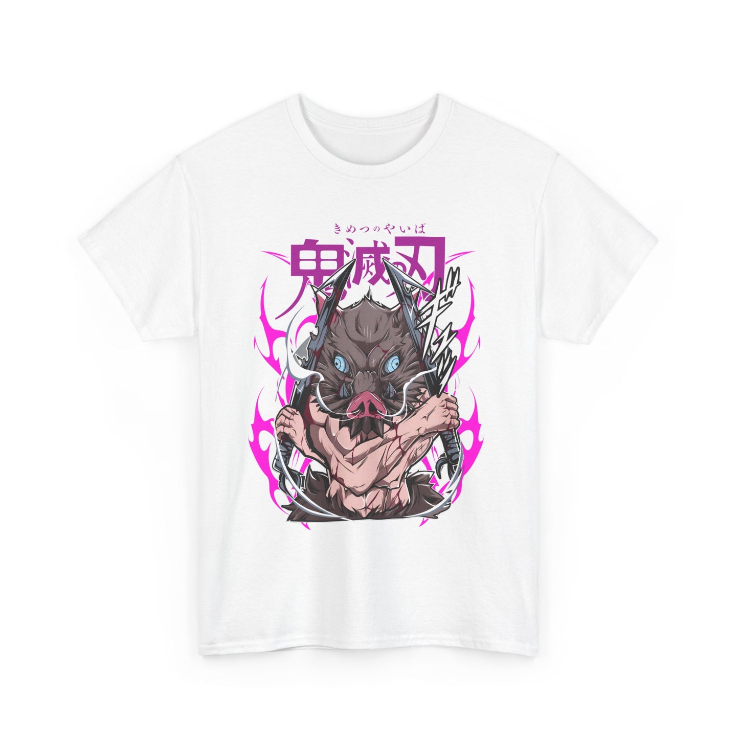 Inosuke Hashibira Demon Slayer T-Shirt – 100% Cotton Anime Tee for Boar Head Fans