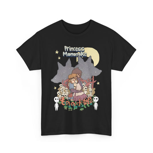 Princess Mononoke Print T-Shirt 100% Cotton Studio Ghibli Anime Tee