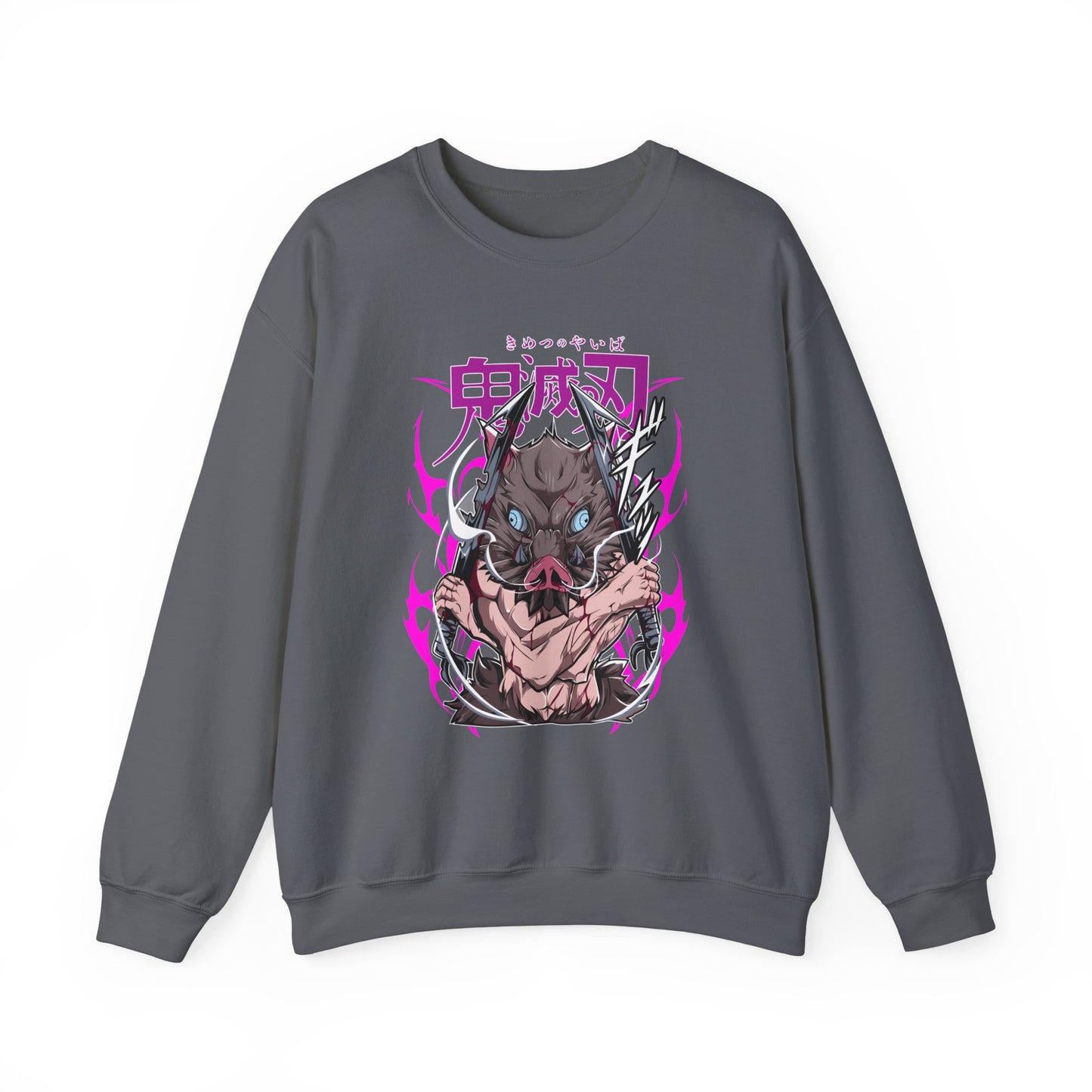 Inosuke Hashibira Demon Slayer Sweatshirt – 100% Cotton Anime Pullover for Boar Head Fans