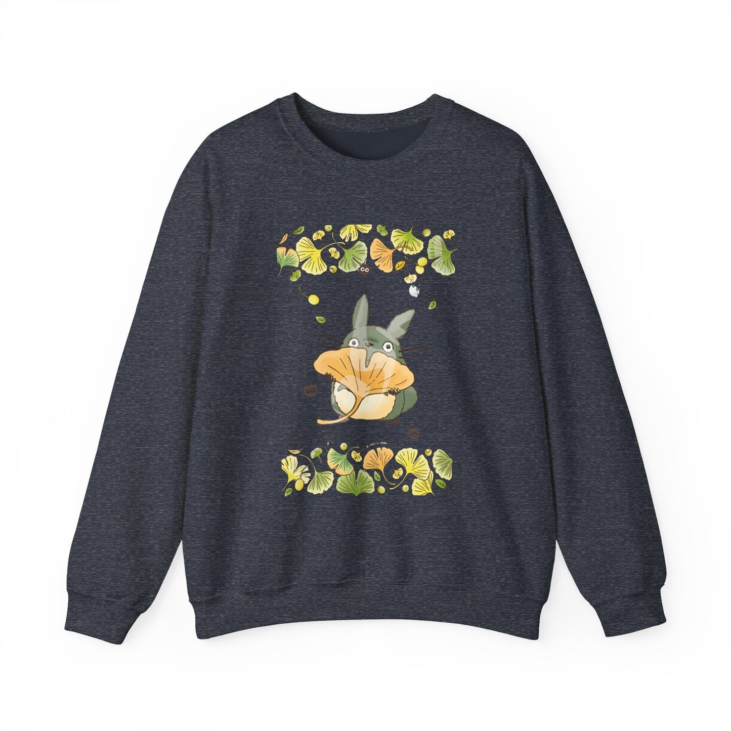 Totoro Flowers Dream Sweatshirt – 100% Cotton Gildan 18000 | Studio Ghibli Cozy Anime Pullover