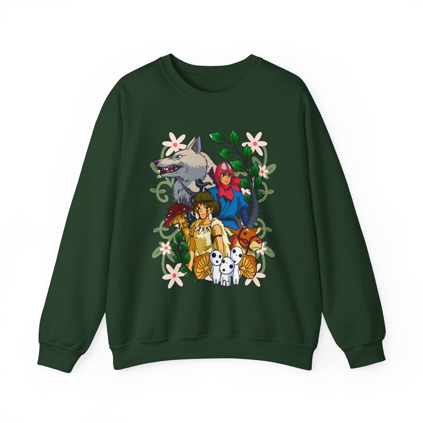 Princess Mononoke Art Cover Sweatshirt – 100% Cotton Studio Ghibli Anime Pullover