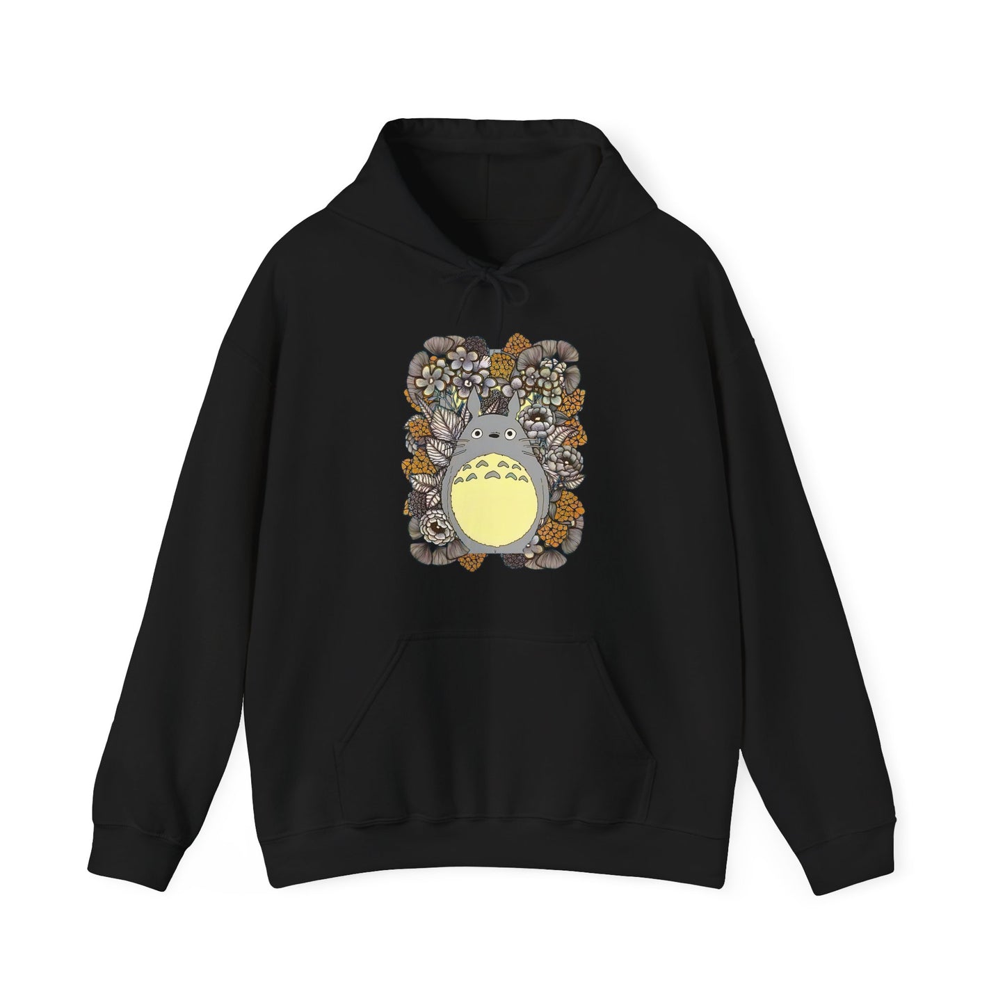 Totoro Plants Hoodie – 100% Cotton Studio Ghibli Hoodie with Totoro and Nature Design