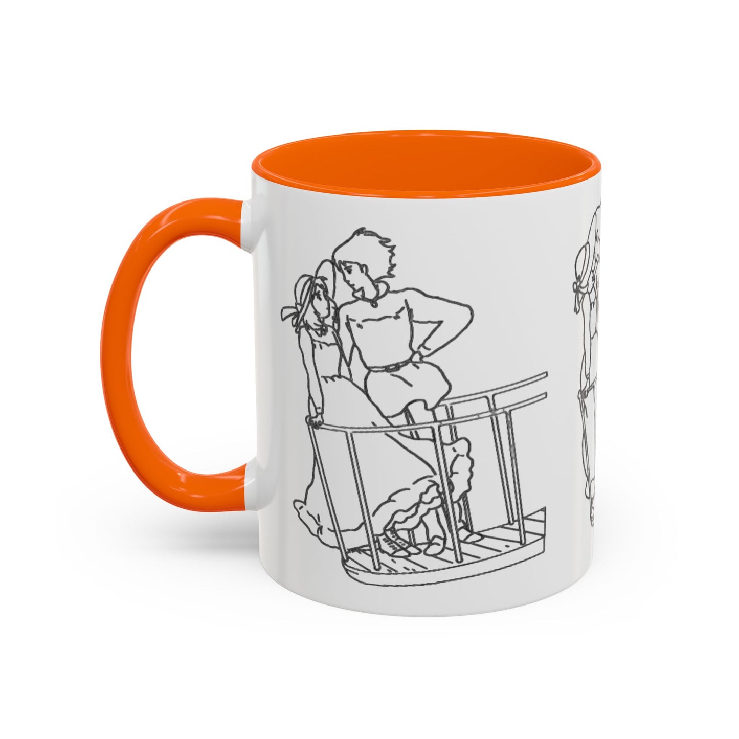 Sophie and Howl Accent Mug – Romantic Ghibli Color Handle Cup 11oz & 15oz – Howl’s Moving Castle Anime Love Gift