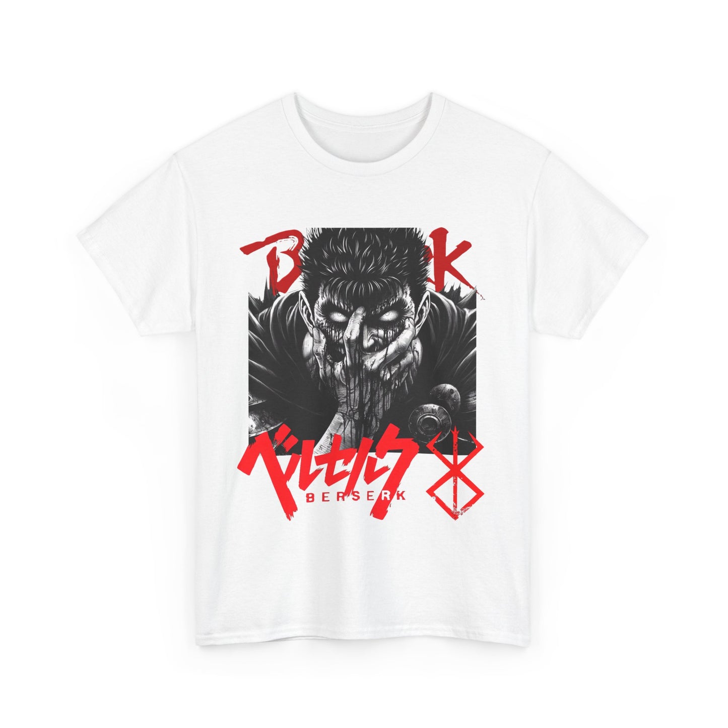 Guts Berserk T-Shirt – 100% Cotton Anime Tee Featuring the Black Swordsman