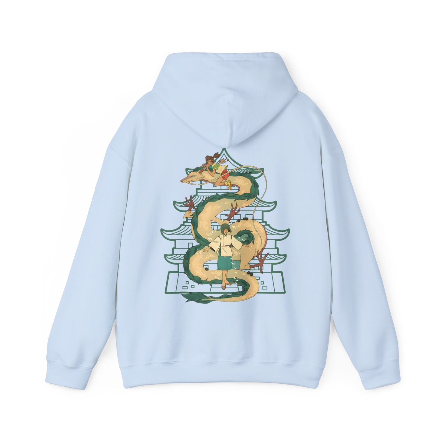 Haku Spirited Away Back Print Hoodie – 100% Cotton Studio Ghibli Anime Sweatshirt