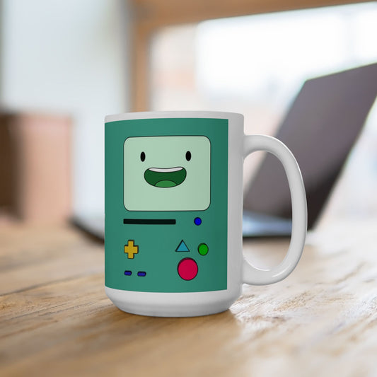 BMO Adventure Time Mug – Beemo Ceramic Coffee Cup – 11oz & 15oz Gift for Cartoon Fans