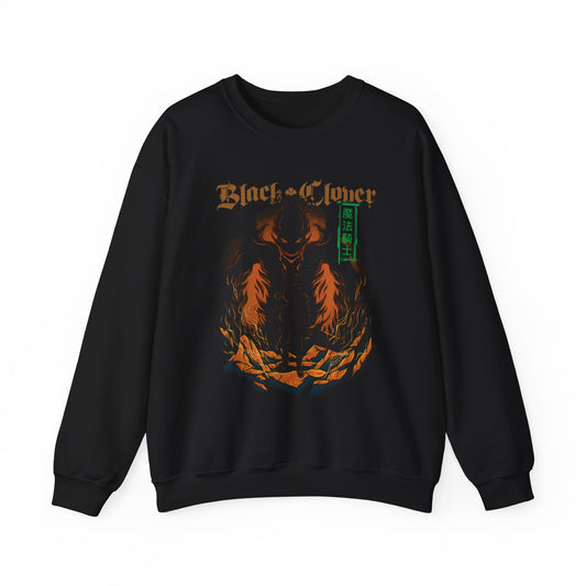 Black Clover Mythology Sweatshirt – 100% Cotton Anime Pullover for Magic and Fantasy Fans