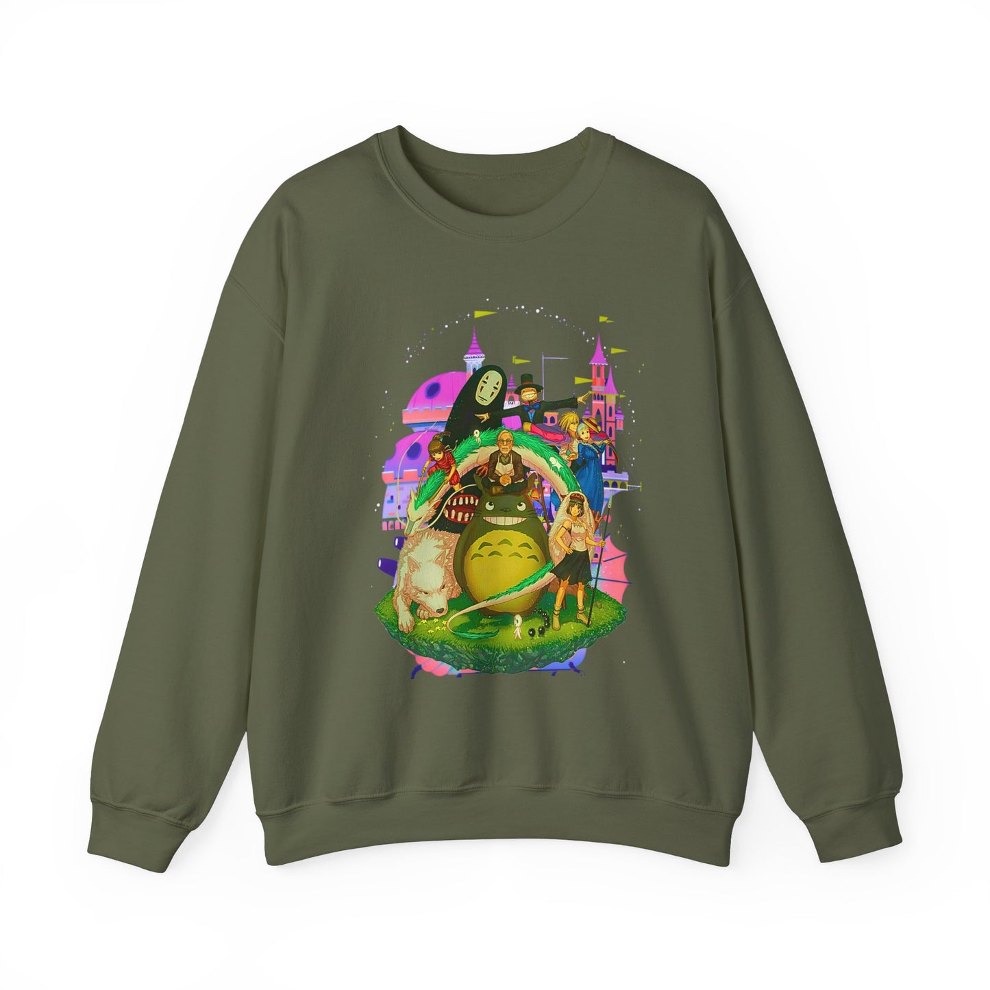 Hayao Miyazaki Characters Sweatshirt – 100% Cotton Studio Ghibli Anime Pullover