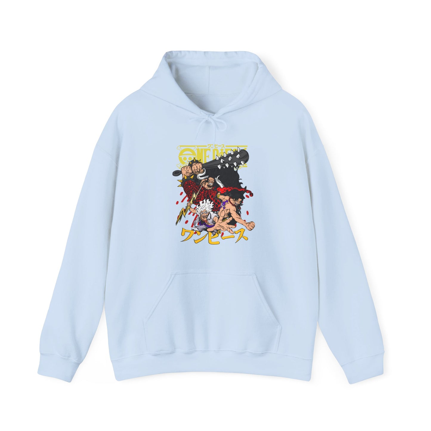 Kaido, Luffy & Ace Hoodie – 100% Cotton One Piece Anime Pullover for True Fans