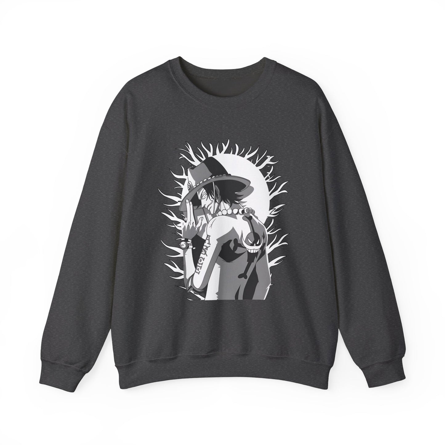 Portgas D. Ace One Piece Sweatshirt – 100% Cotton Anime Pullover for Fire Fist Fans