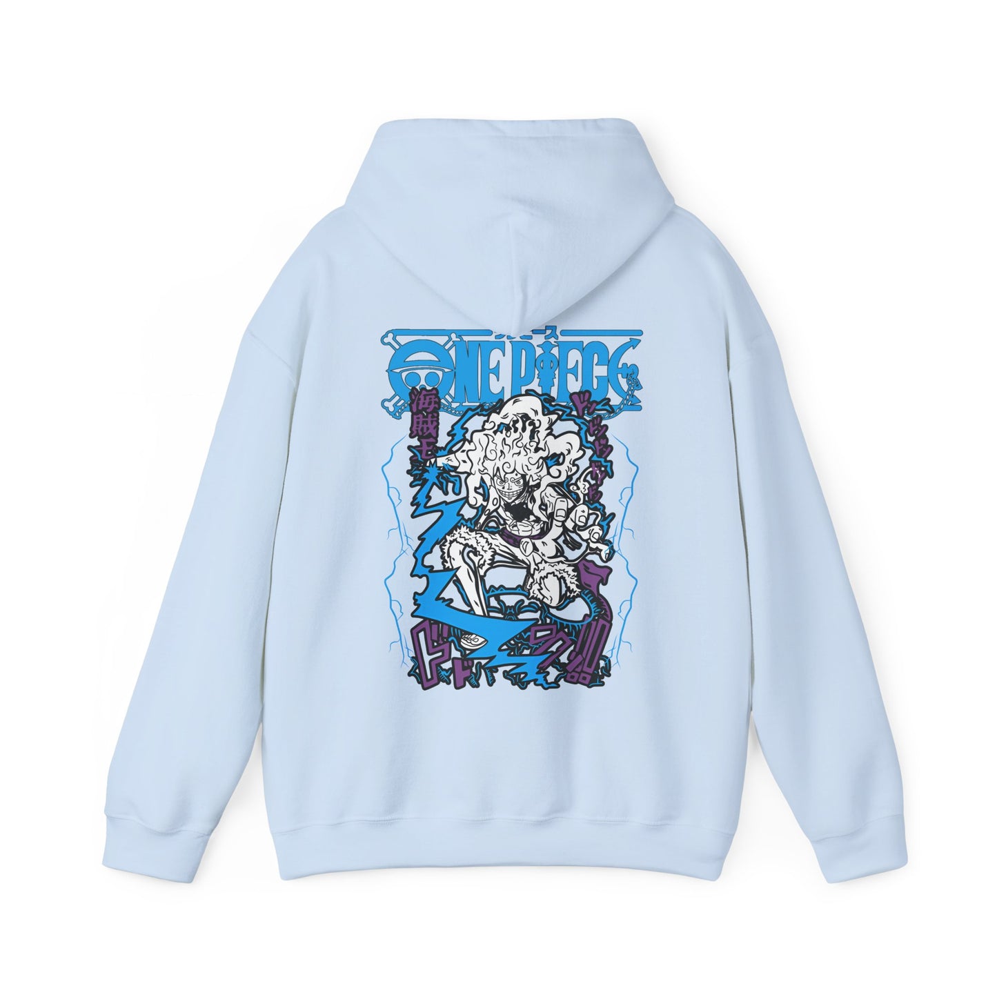 Luffy Gear Back Print Hoodie – One Piece 100% Cotton Anime Hoodie Featuring Gear 5 Design