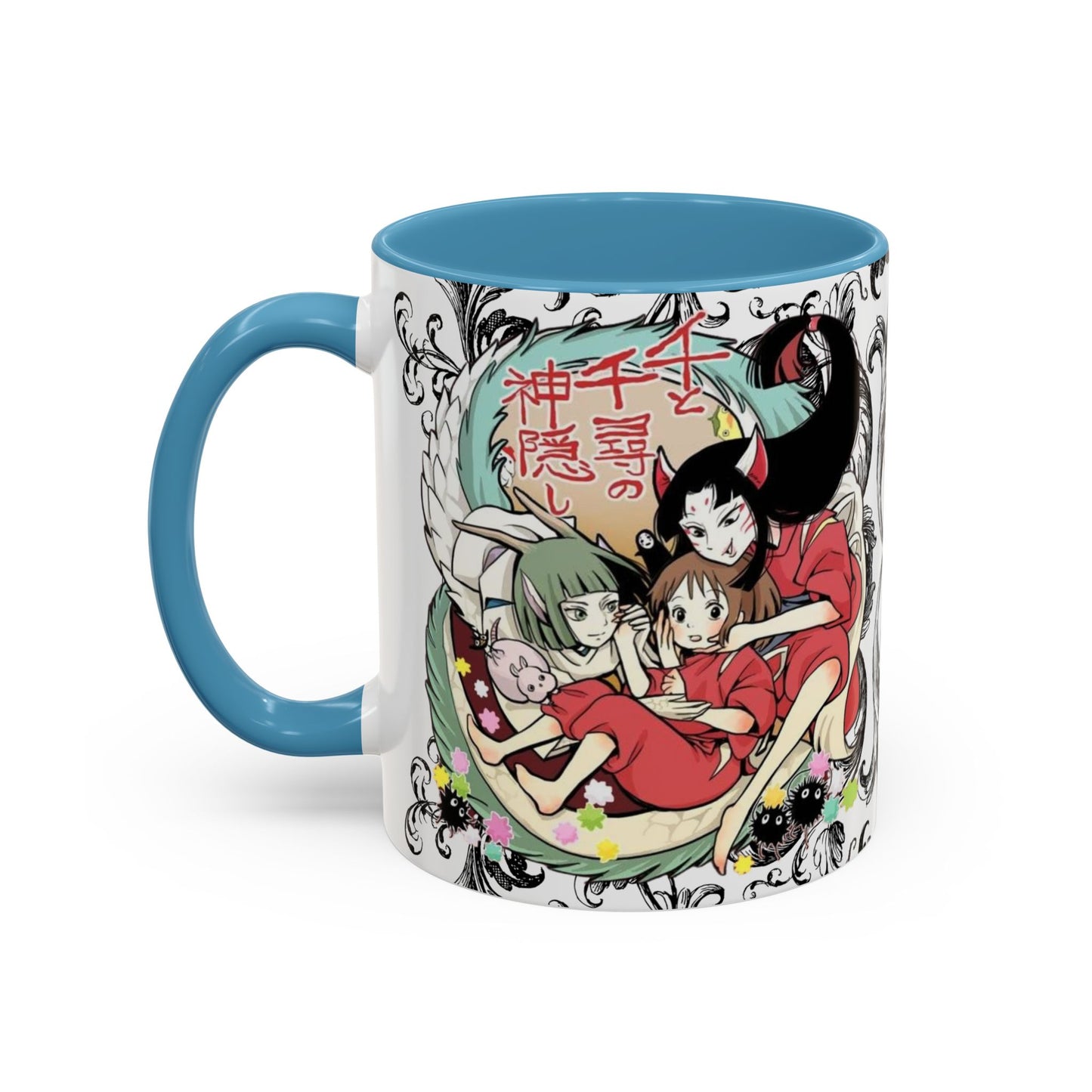 Spirited Away Cool Accent Mug – Studio Ghibli Color Handle Coffee Cup – 11oz & 15oz Ceramic Gift for Anime Fans