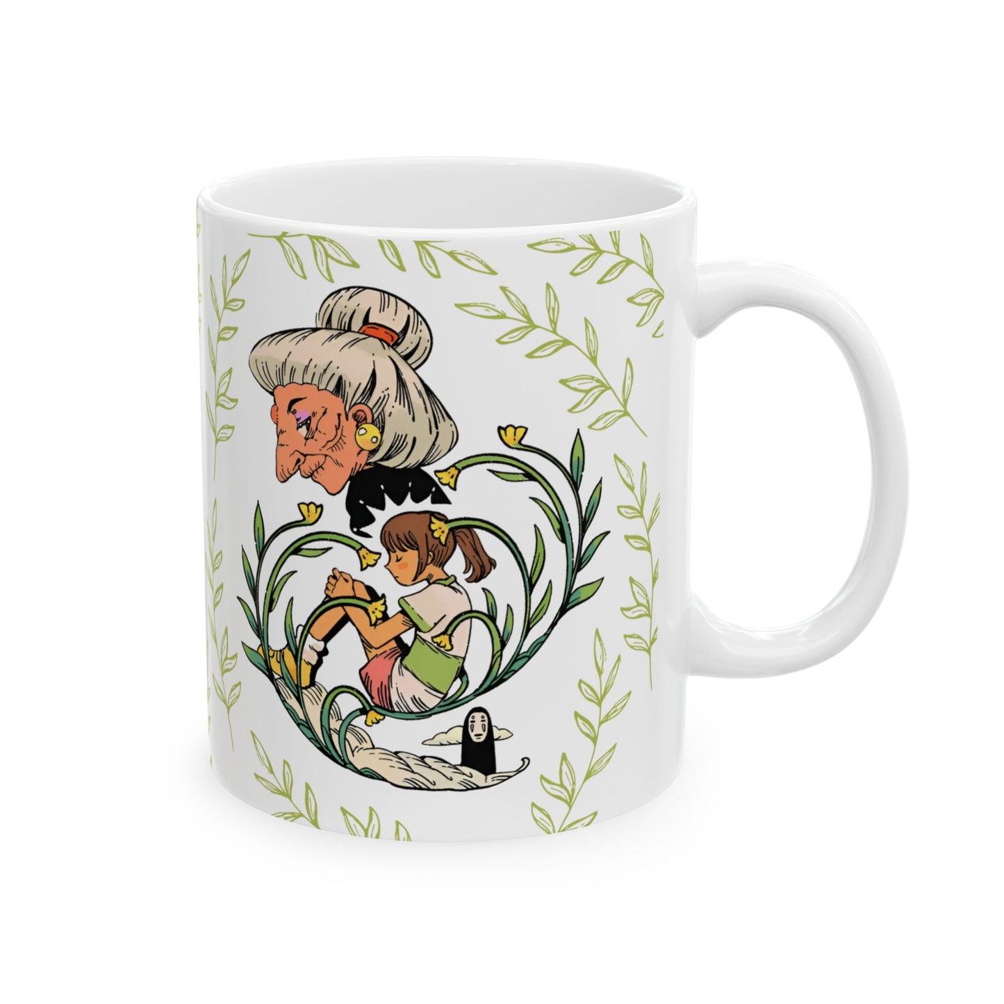 Spirited Away Chihiro Mug – Studio Ghibli Coffee Cup – 11oz & 15oz Ceramic Anime Gift for Fans