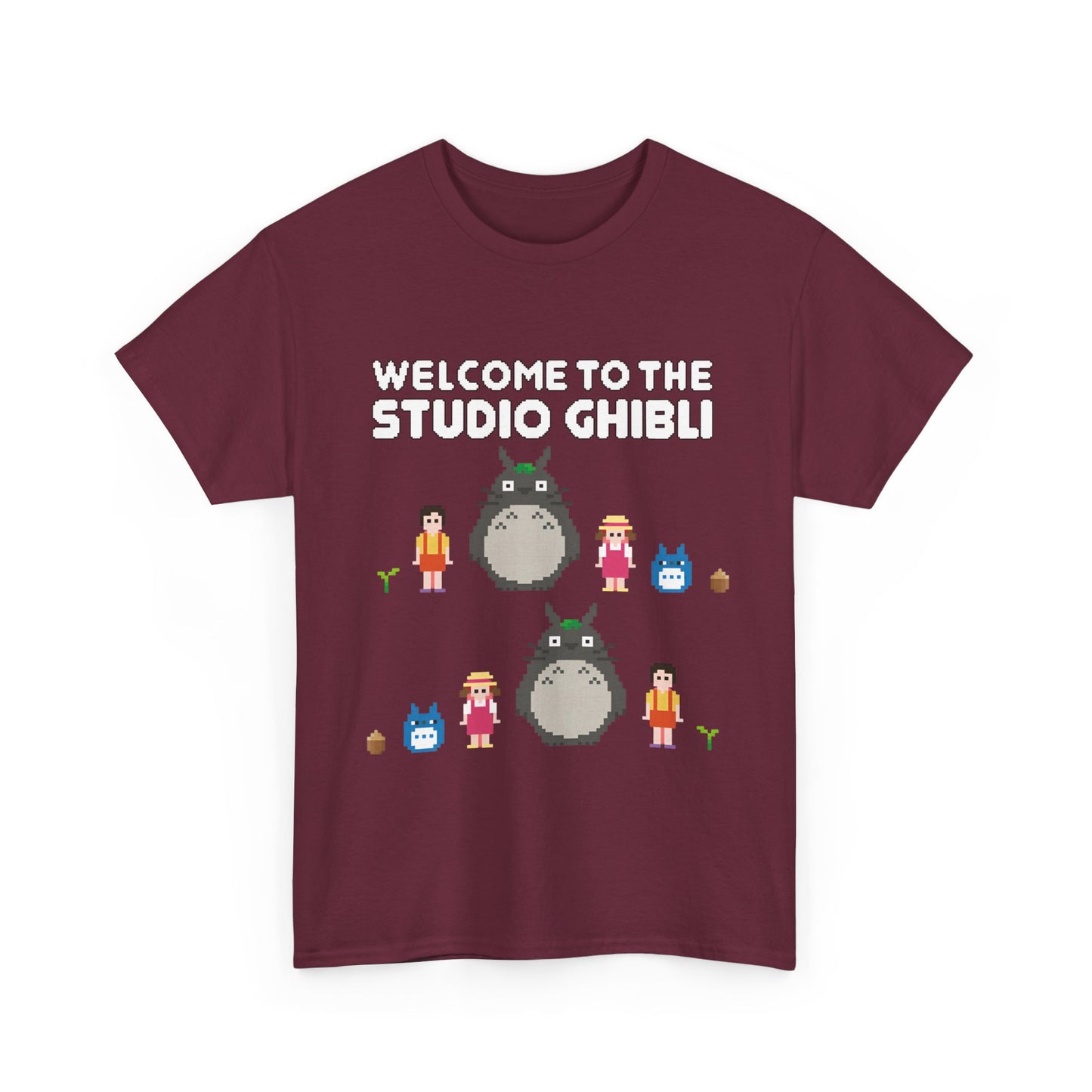 Totoro Pixel T-Shirt 100% Cotton | Studio Ghibli Anime Graphic Tee