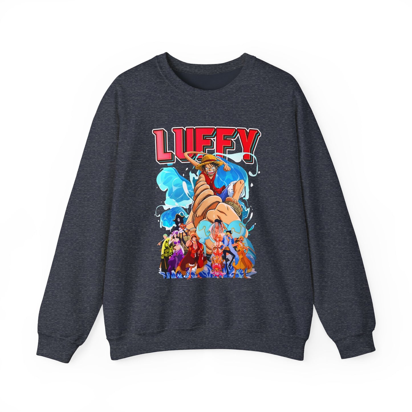 Luffy and Friends One Piece Sweatshirt – 100% Cotton Anime Crew Pullover