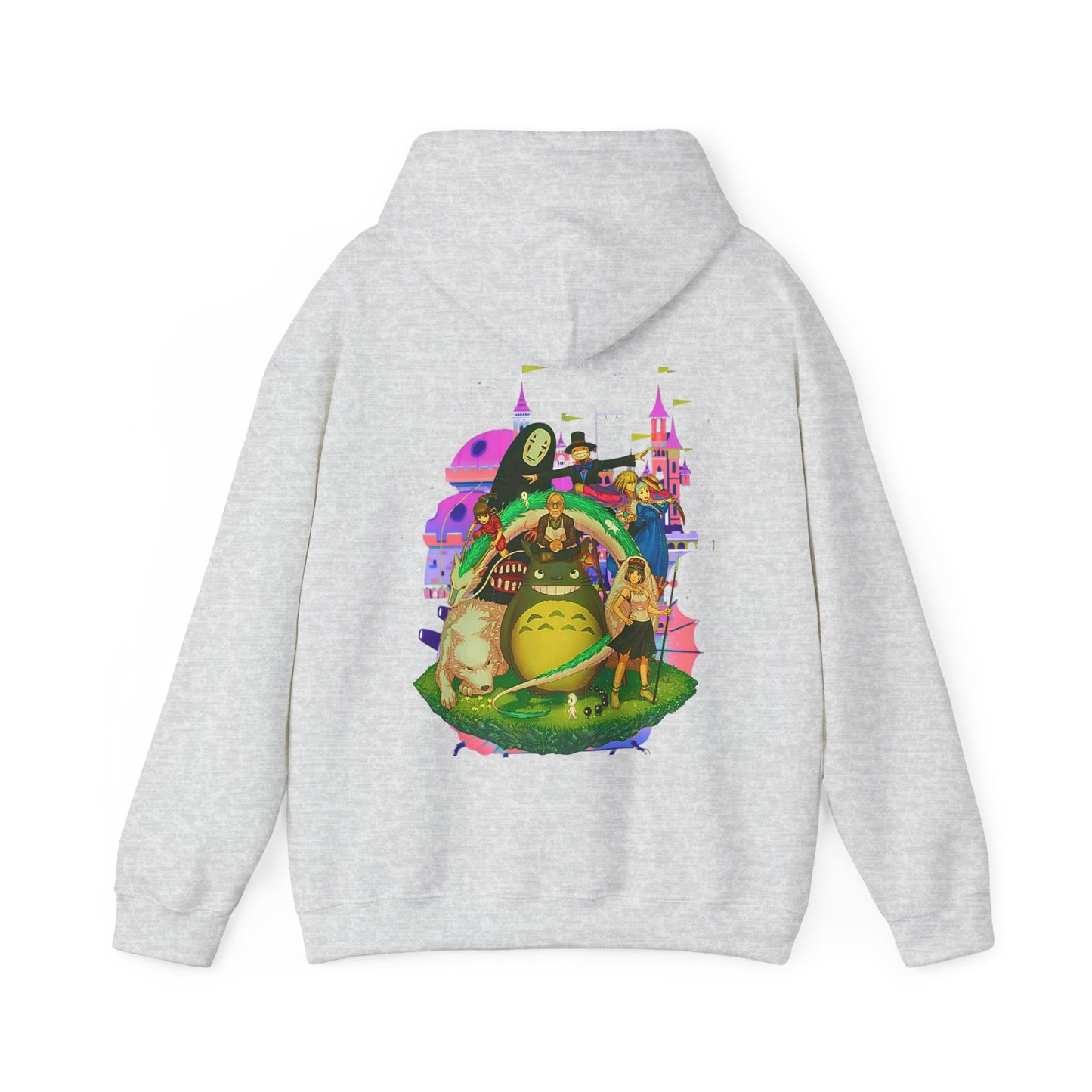 Hayao Miyazaki Characters Hoodie – 100% Cotton Studio Ghibli Back Print Pullover