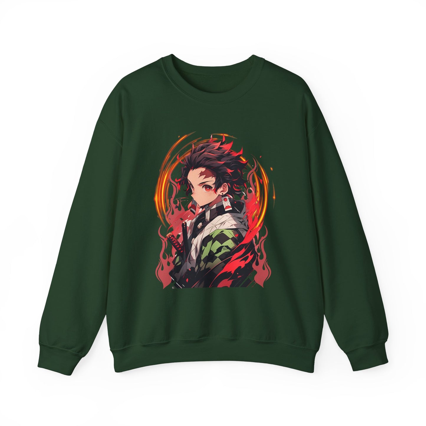 Tanjiro Kamado Demon Slayer Sweatshirt – 100% Cotton Anime Pullover for Kimetsu no Yaiba Fans