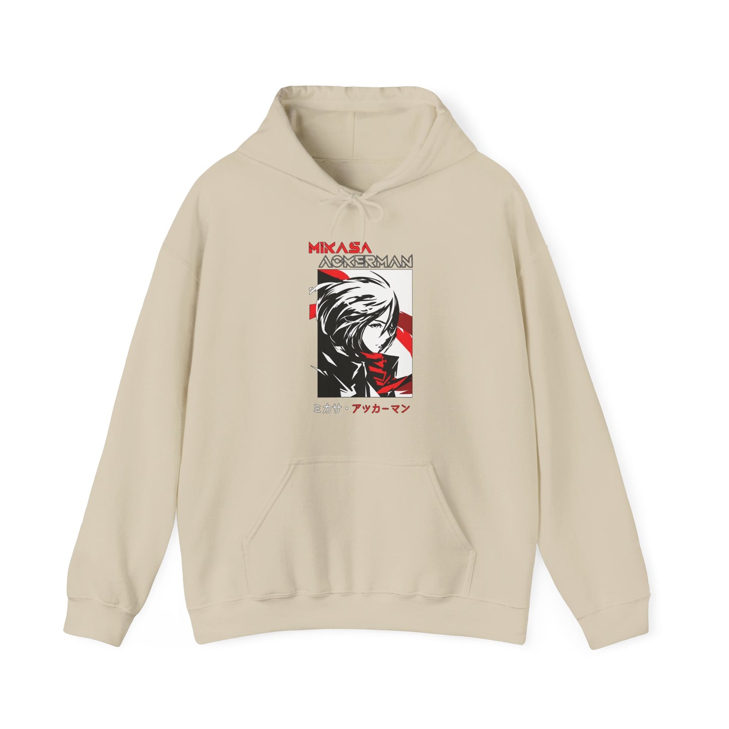 Mikasa Ackerman Hoodie 100% Cotton – Attack On Titan Anime Pullover for Fans