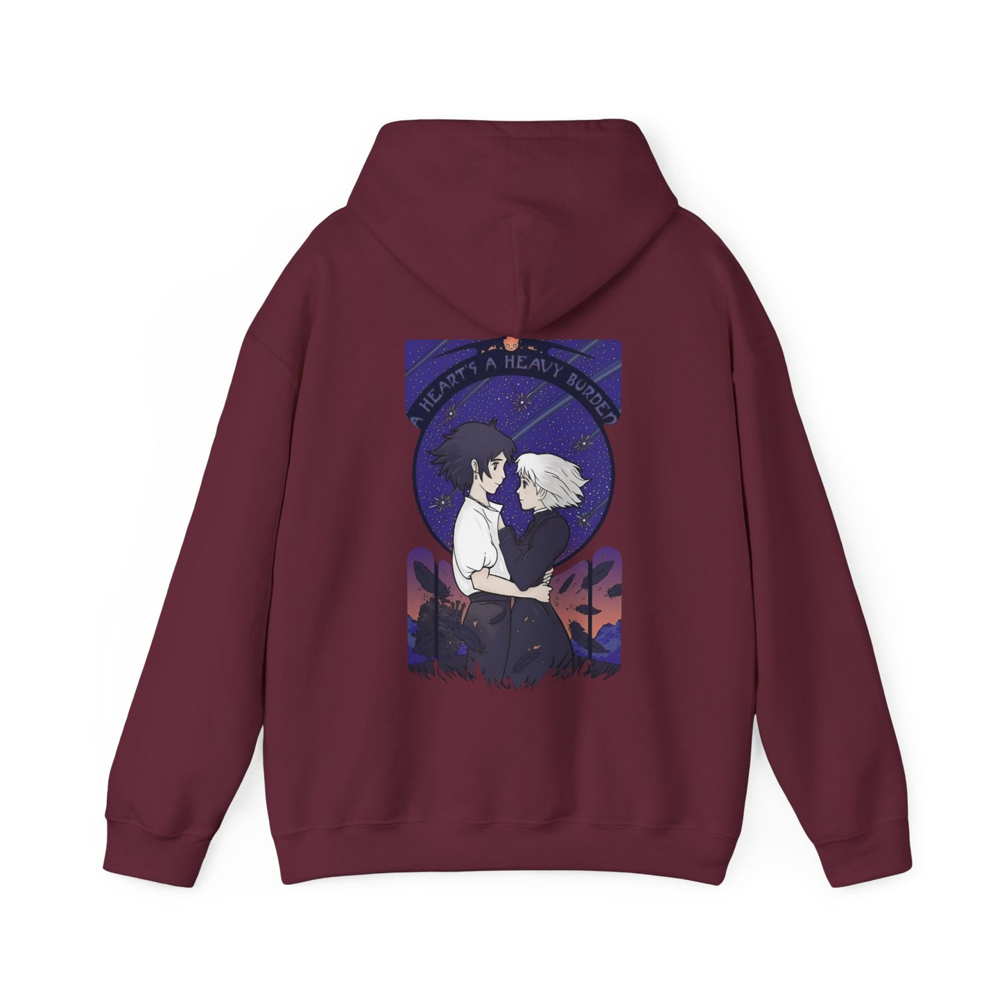 Howl and Sophie Couple Back Print Hoodie – 100% Cotton Studio Ghibli Hoodie from Howl’s Moving Castle