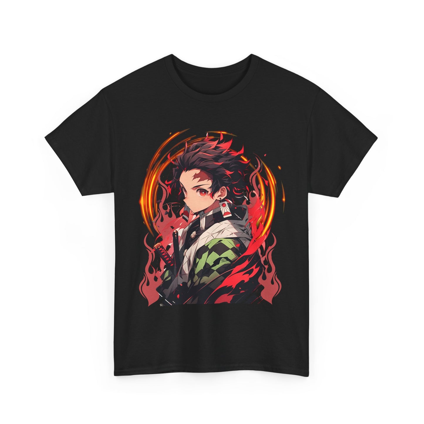 Tanjiro Kamado Demon Slayer T-Shirt – 100% Cotton Anime Tee for Kimetsu no Yaiba Fans