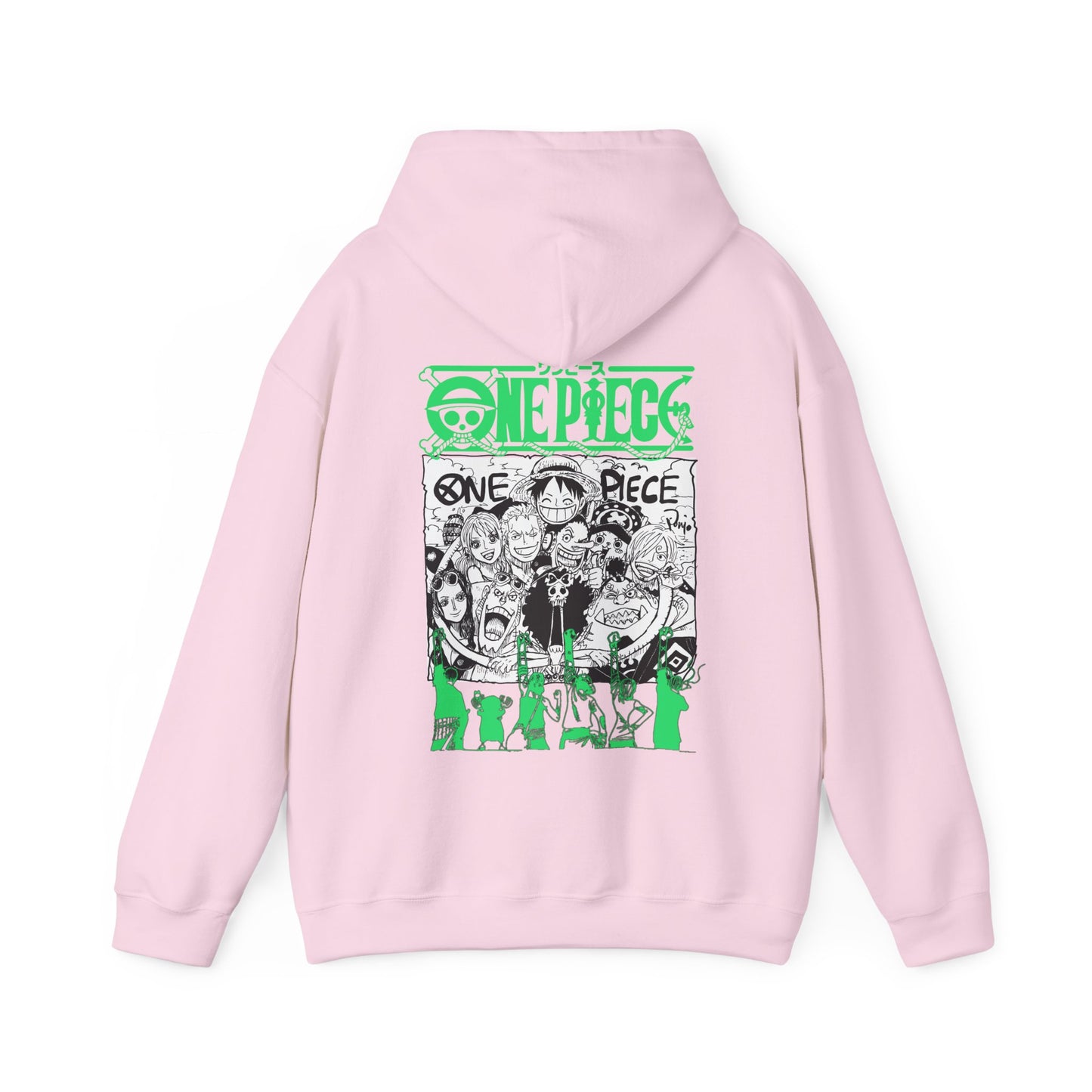 One Piece Characters Back Print Hoodie – 100% Cotton Anime Streetwear