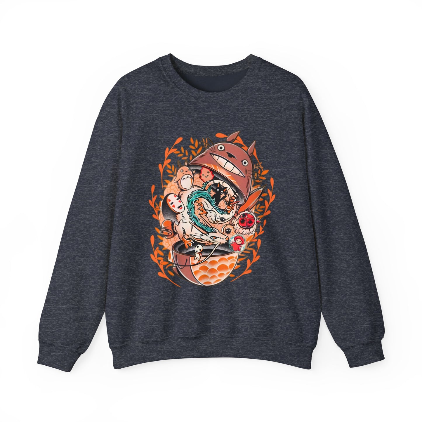 Totoro Matryoshka Ghibli Sweatshirt – Cozy 100% Cotton Anime Pullover for Studio Ghibli Fans