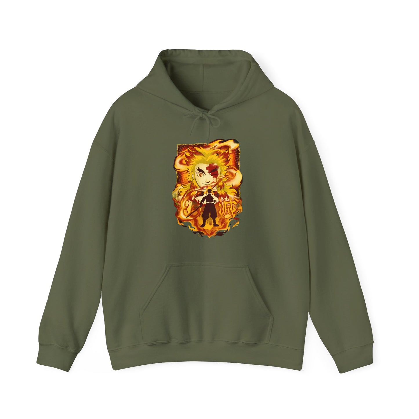 Kyojuro Rengoku Demon Slayer Hoodie – 100% Cotton Anime Hoodie for Flame Hashira Fans