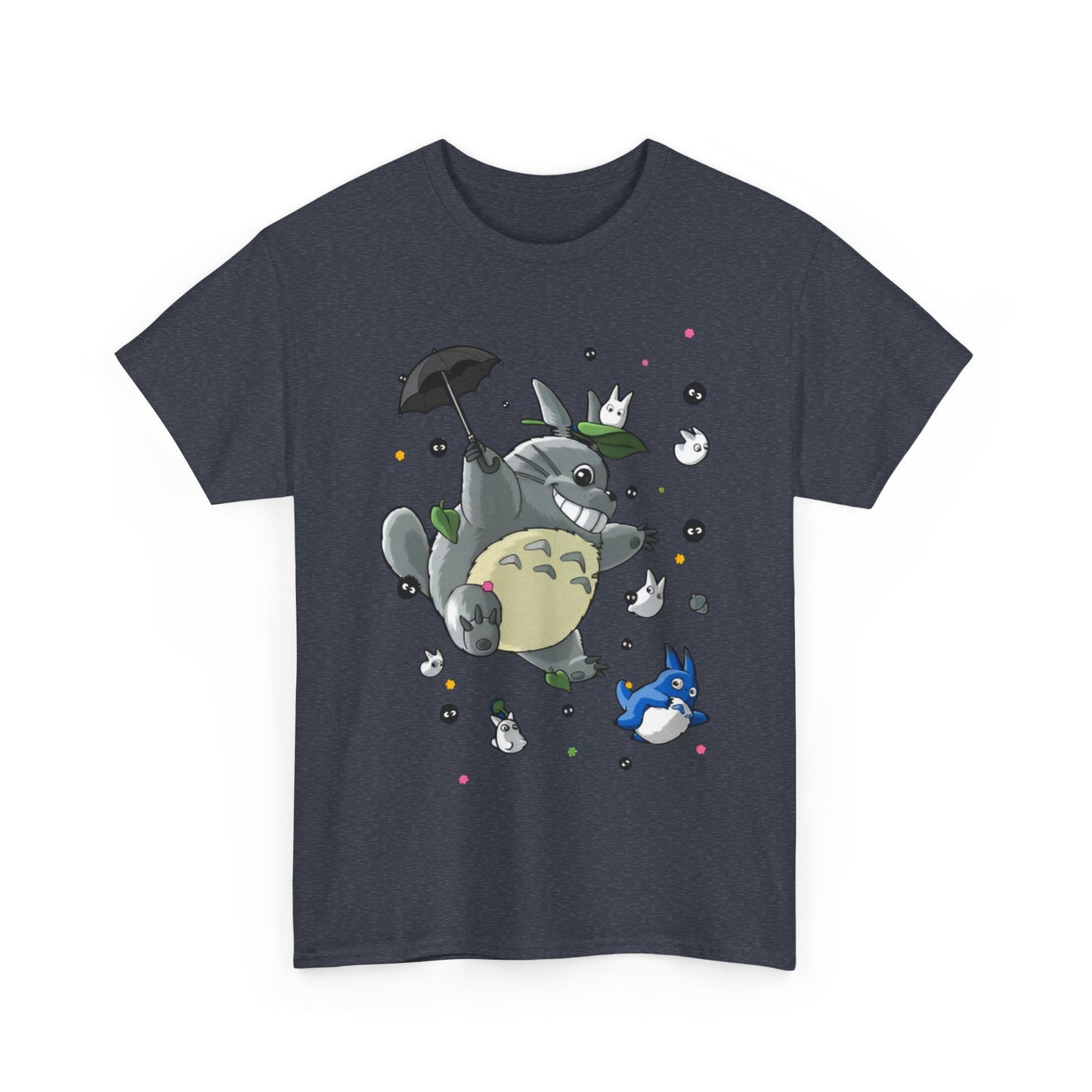 Totoro Umbrella Wind T-Shirt – 100% Cotton Studio Ghibli Anime Tee