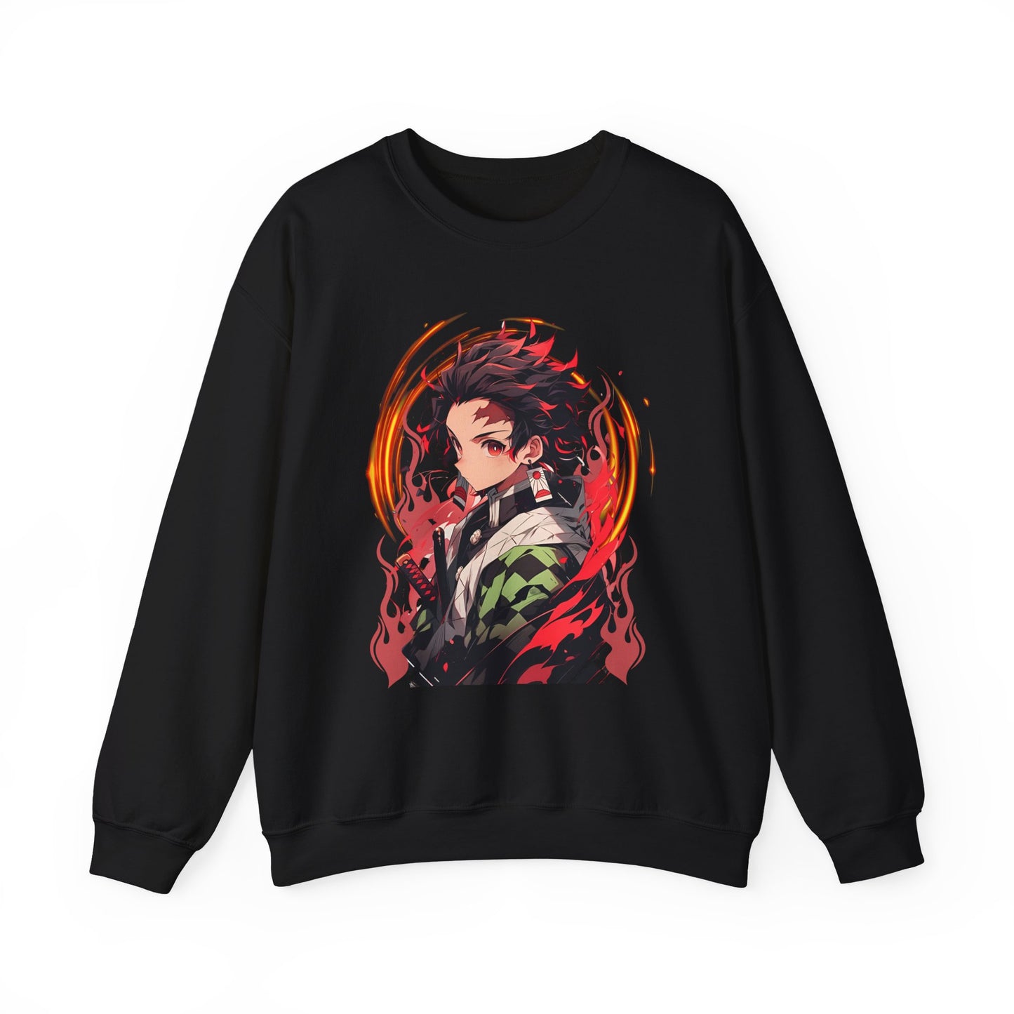 Tanjiro Kamado Demon Slayer Sweatshirt – 100% Cotton Anime Pullover for Kimetsu no Yaiba Fans