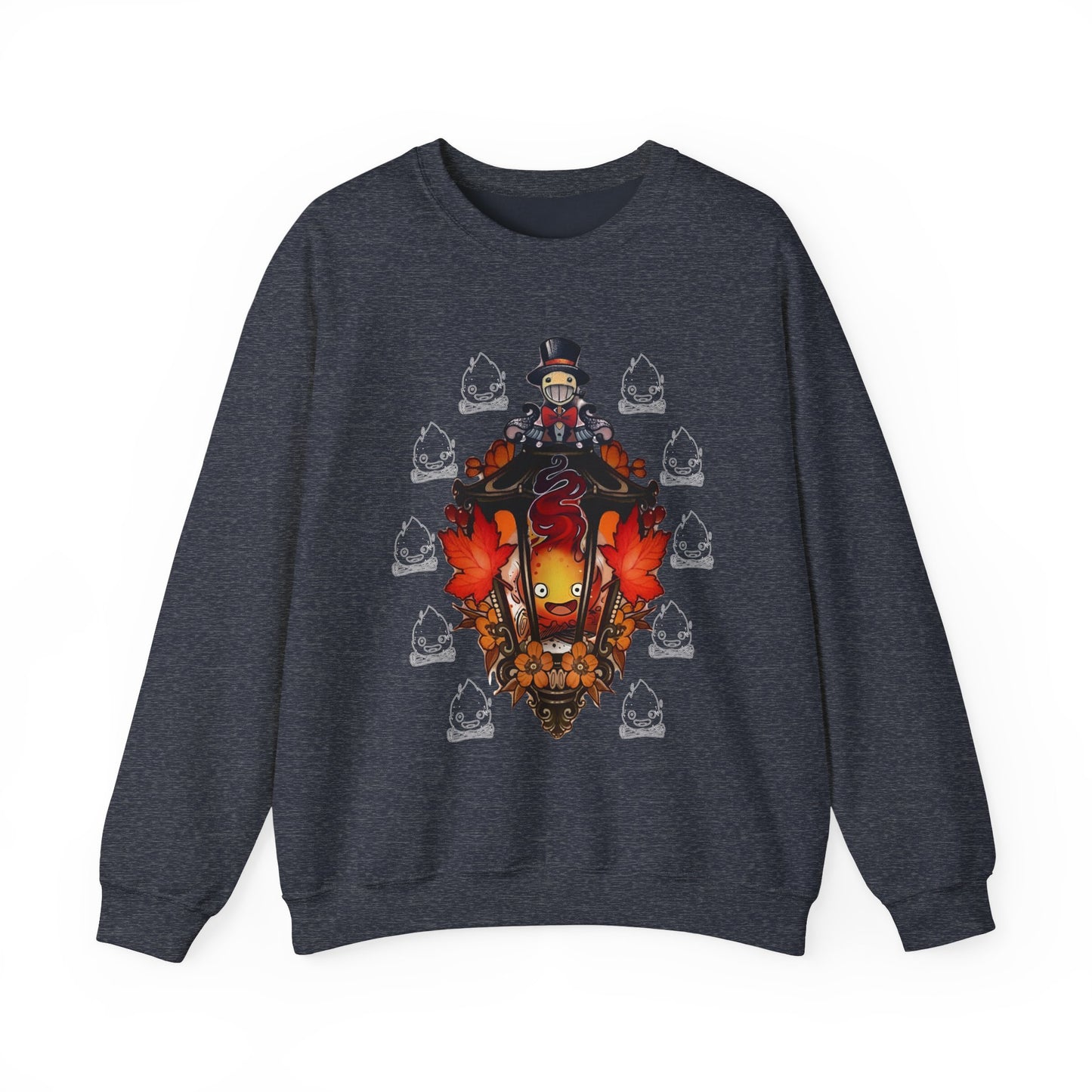 Calcifer Sweatshirt – 100% Cotton Howl's Moving Castle Studio Ghibli Cozy Pullover