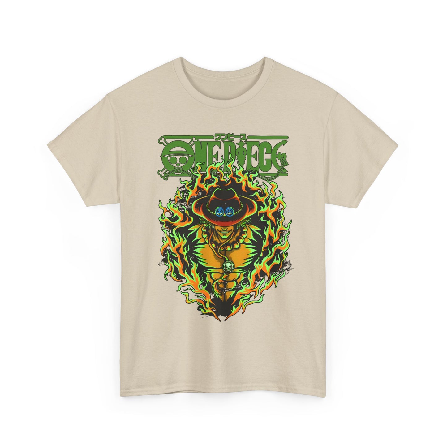 Portgas D. Ace One Piece T-Shirt – 100% Cotton Anime Tee for Fire Fist Fans
