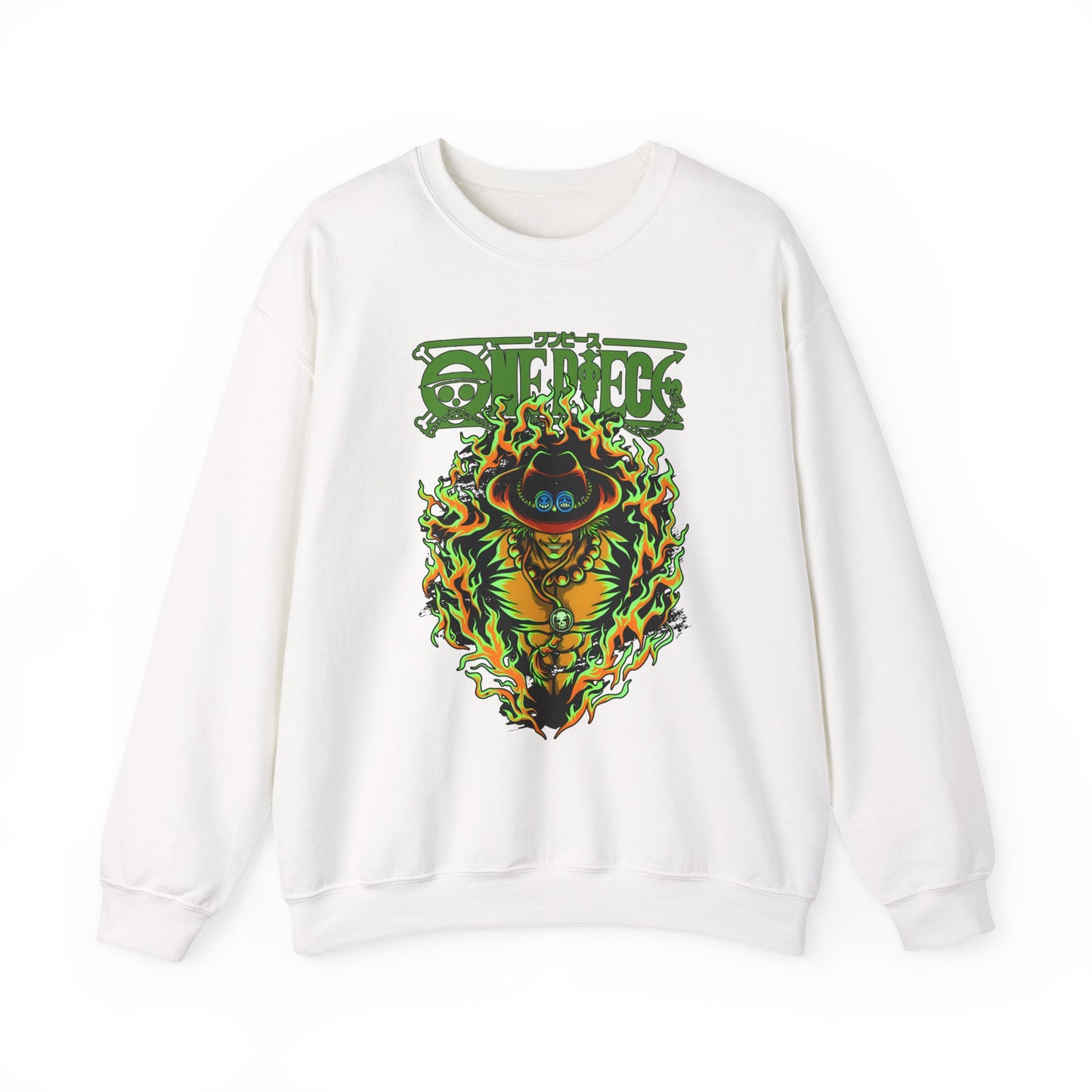 Portgas D. Ace One Piece Sweatshirt – 100% Cotton Anime Pullover for Fire Fist Fans