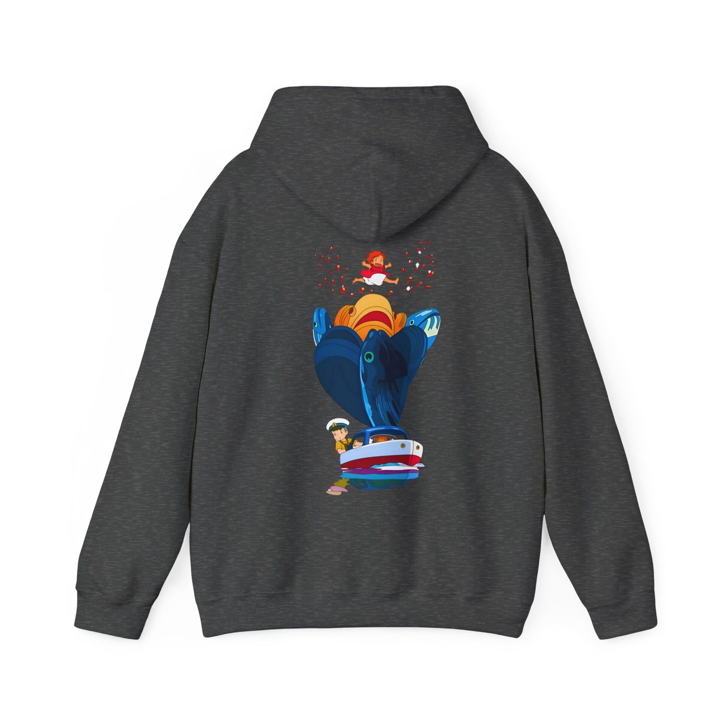 Ponyo and Sosuke Sea Dreams Back Print Hoodie – 100% Cotton Studio Ghibli Ocean Anime Apparel
