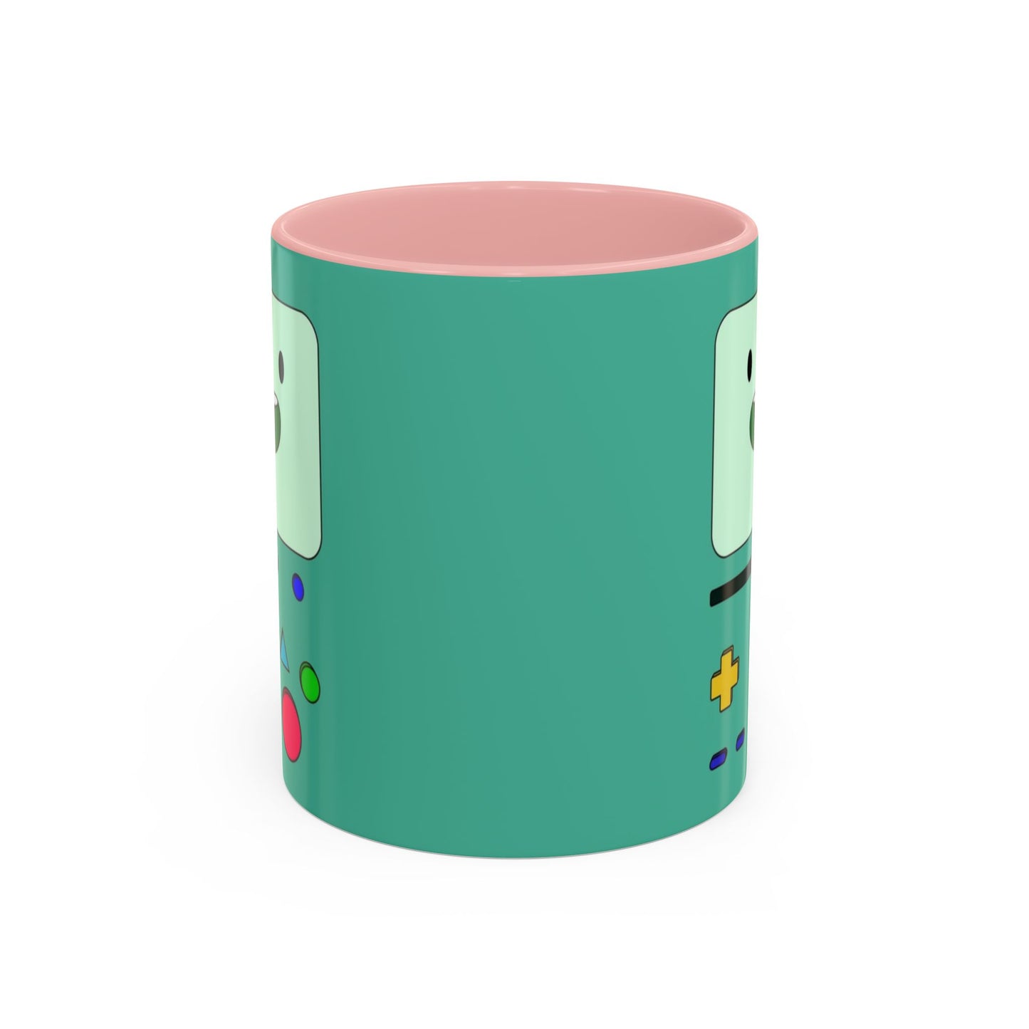 BMO Adventure Time Accent Handle Mug – Colorful Beemo Cup – 11oz & 15oz Ceramic Gift for Cartoon Fans