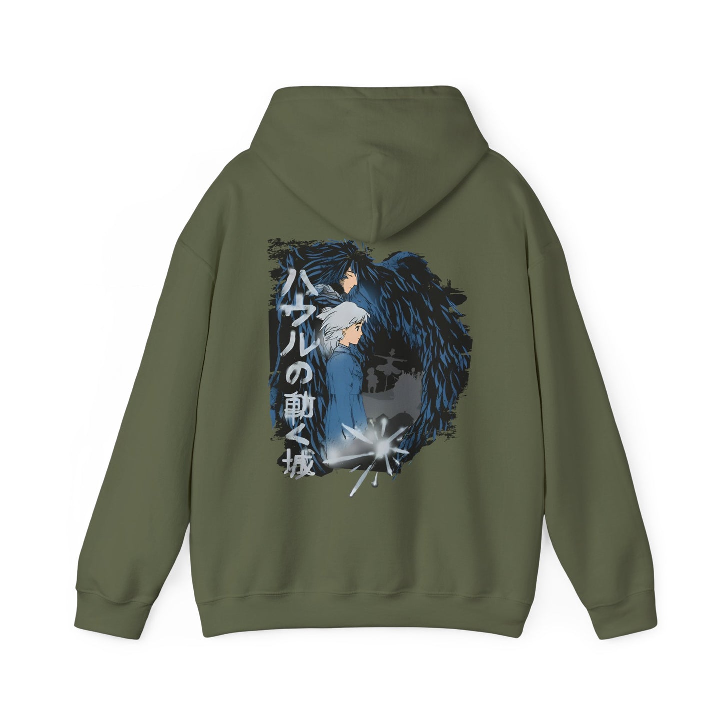 Howl & Sophie Back Print Hoodie – 100% Cotton Studio Ghibli Hoodie Inspired by Howl’s Moving Castle
