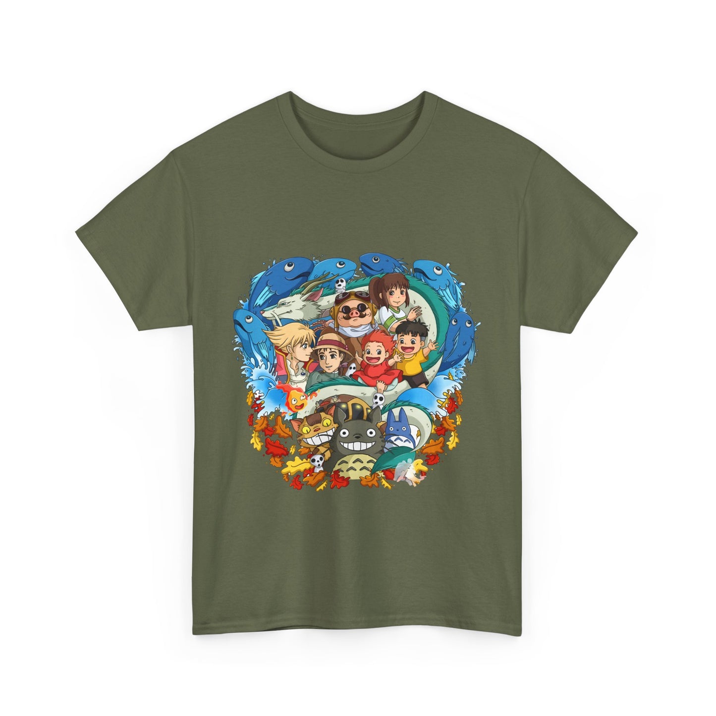 Studio Ghibli Characters T-Shirt – 100% Cotton Anime Tee for Ghibli Fans