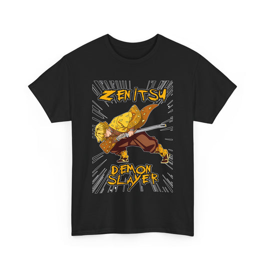Zenitsu Agatsuma T-Shirt – 100% Cotton Demon Slayer Anime Shirt