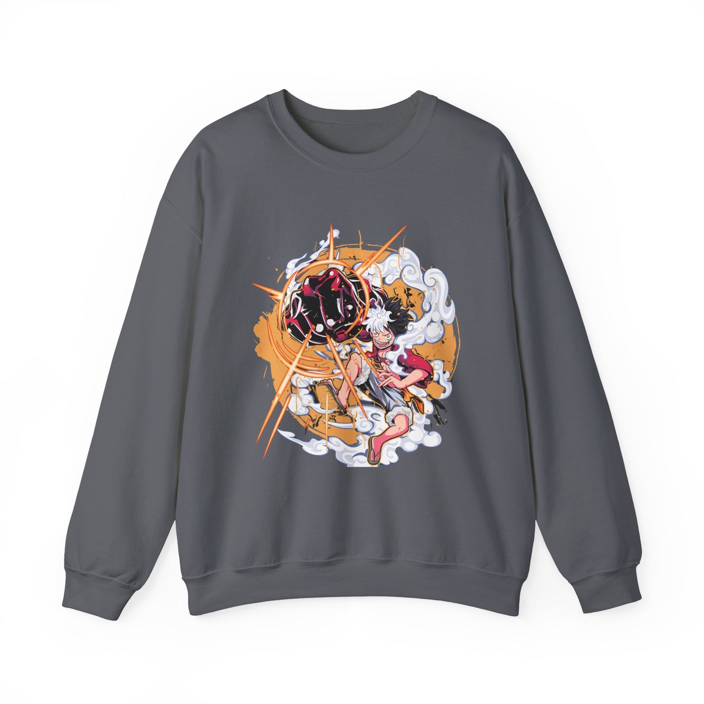 Power Luffy Sweatshirt – 100% Cotton One Piece Anime Pullover for Fans