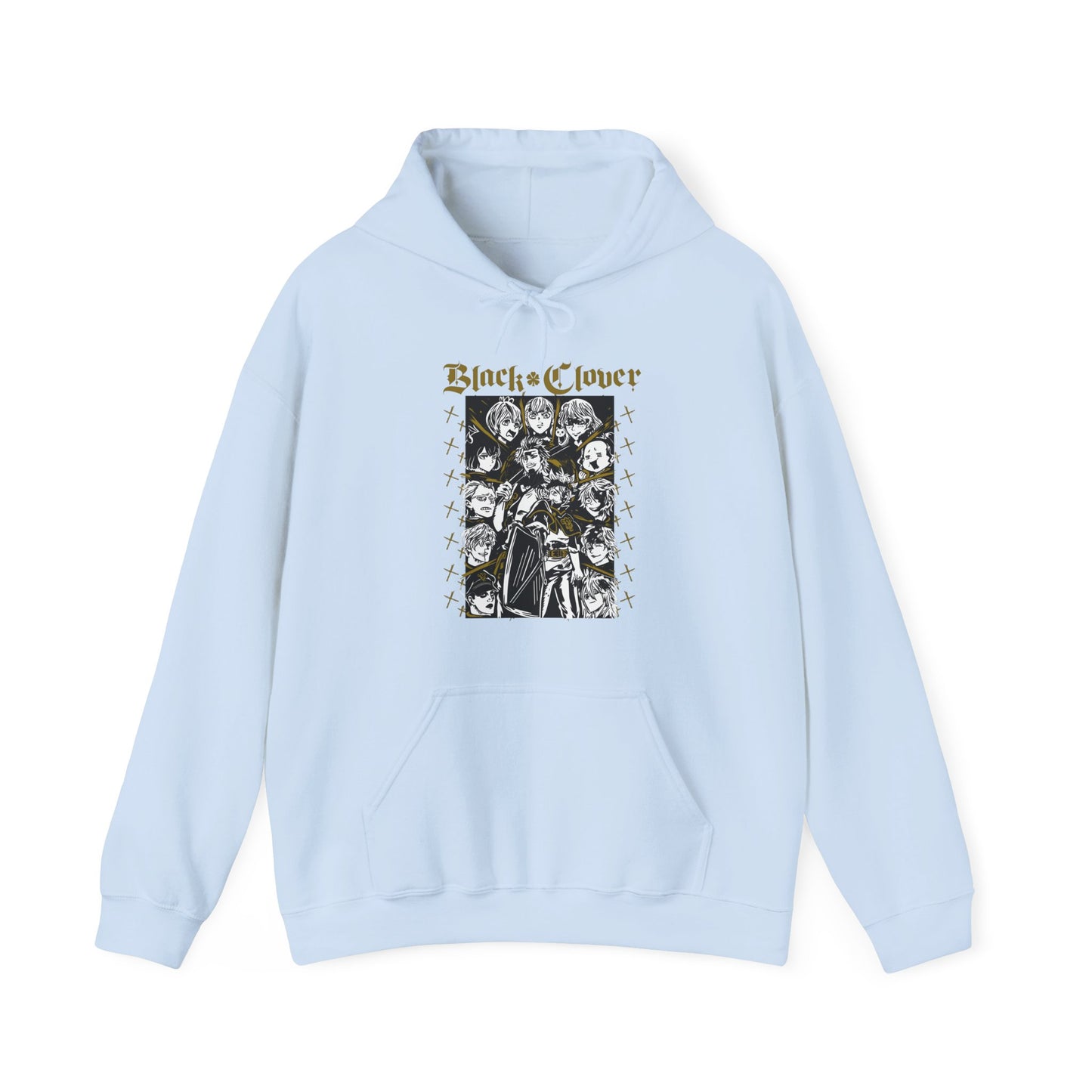 Black Clover Characters Hoodie – 100% Cotton Anime Hooded Sweatshirt – Asta Yuno Noelle Pullover for Fans