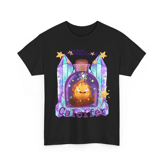 Howl's Moving Castle Calcifer T-Shirt 100% Cotton Studio Ghibli Tee