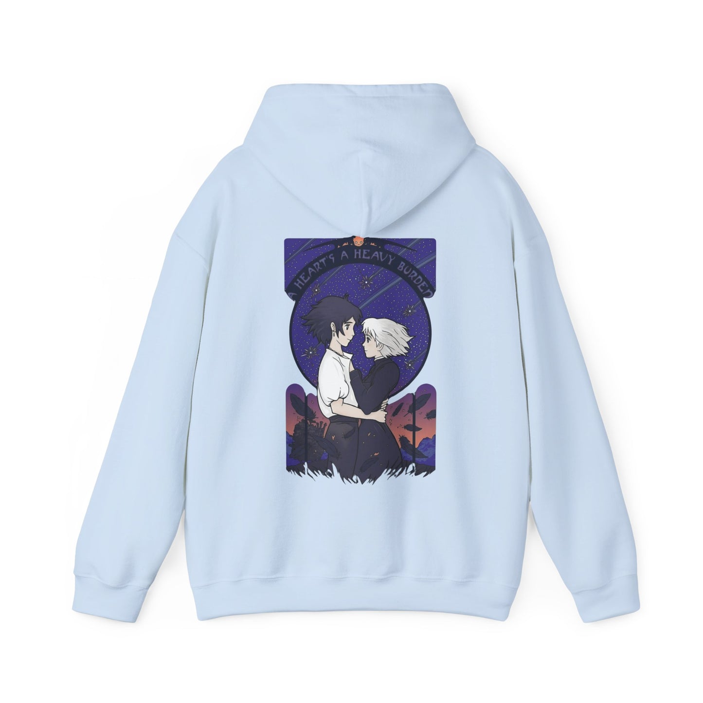 Howl and Sophie Couple Back Print Hoodie – 100% Cotton Studio Ghibli Hoodie from Howl’s Moving Castle