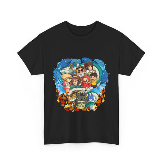 Studio Ghibli Characters T-Shirt – 100% Cotton Anime Tee for Ghibli Fans