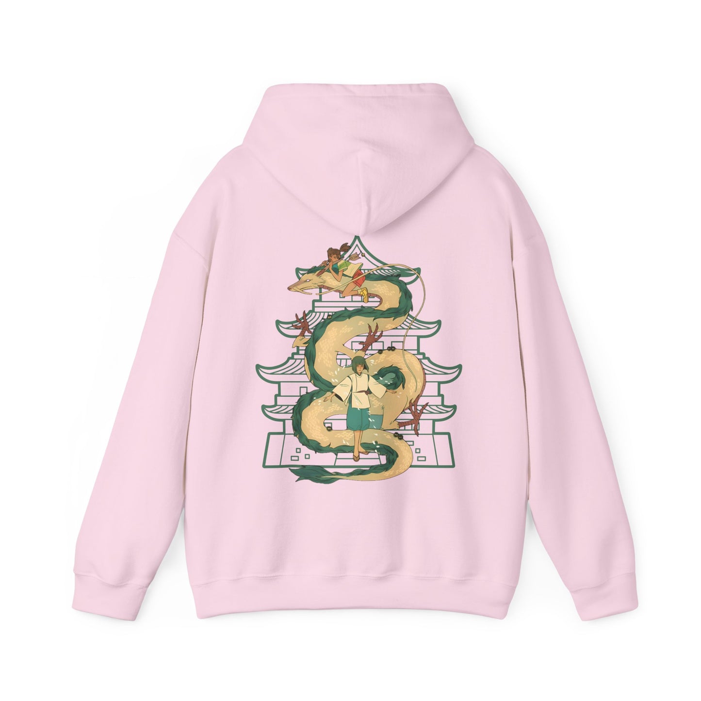 Haku Spirited Away Back Print Hoodie – 100% Cotton Studio Ghibli Anime Sweatshirt