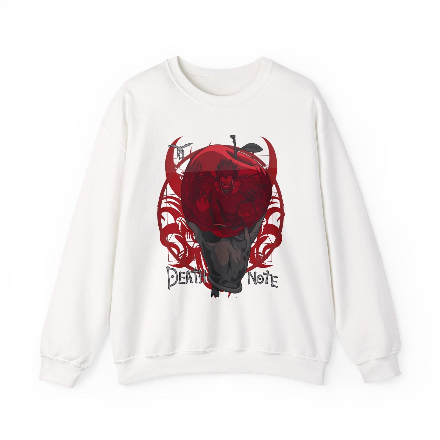 Death Note Apple Sweatshirt – 100% Cotton Anime Pullover Featuring Ryuk’s Red Apple
