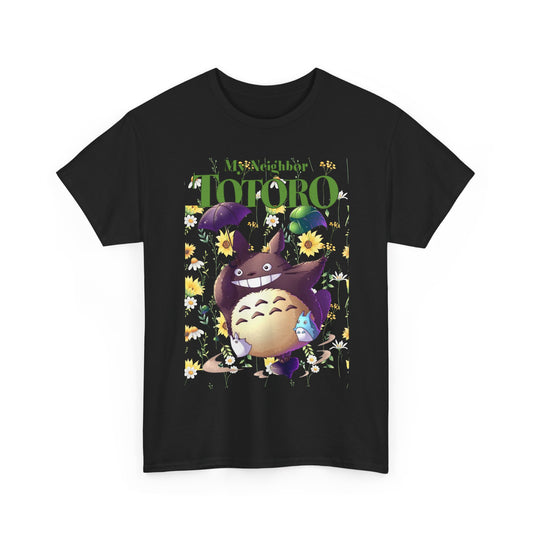 My Neighbor Totoro Umbrella T-Shirt 100% Cotton Studio Ghibli Tee