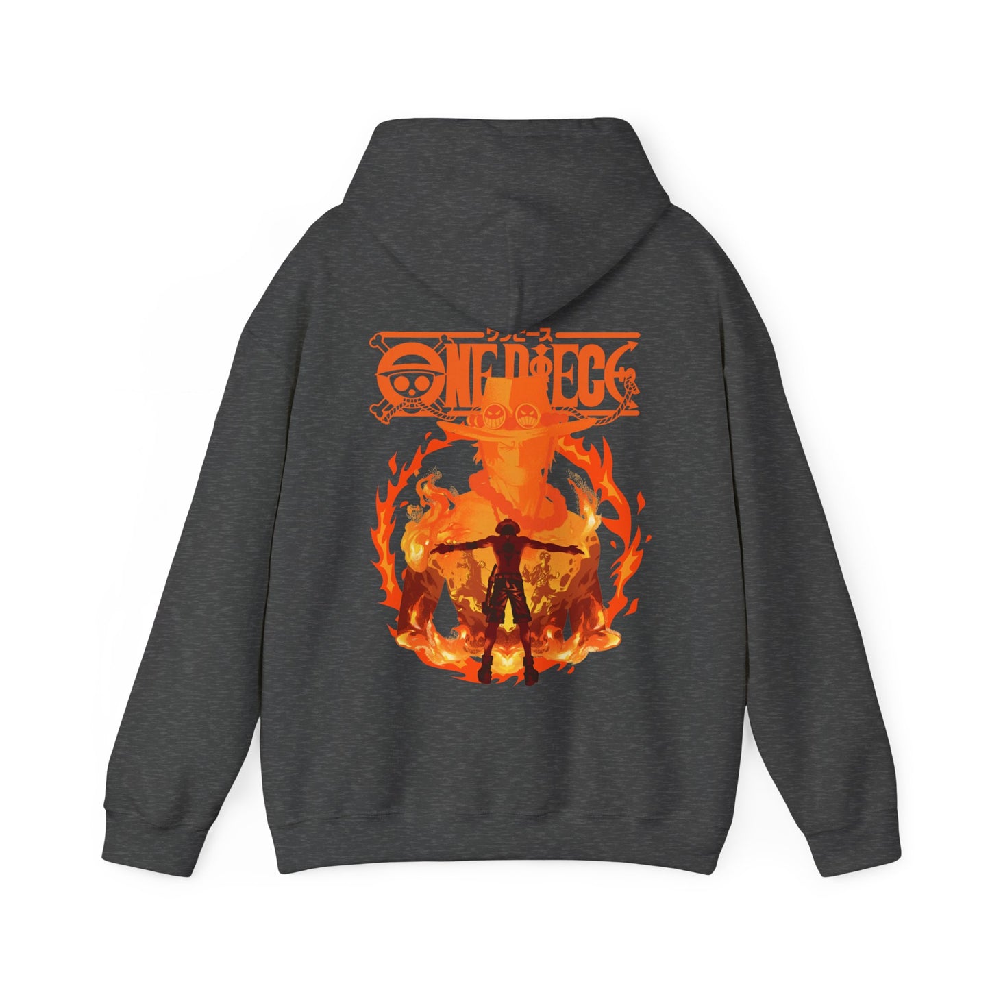 Portgas D. Ace Hoodie 100% Cotton with Back Print – One Piece Anime Hoodie