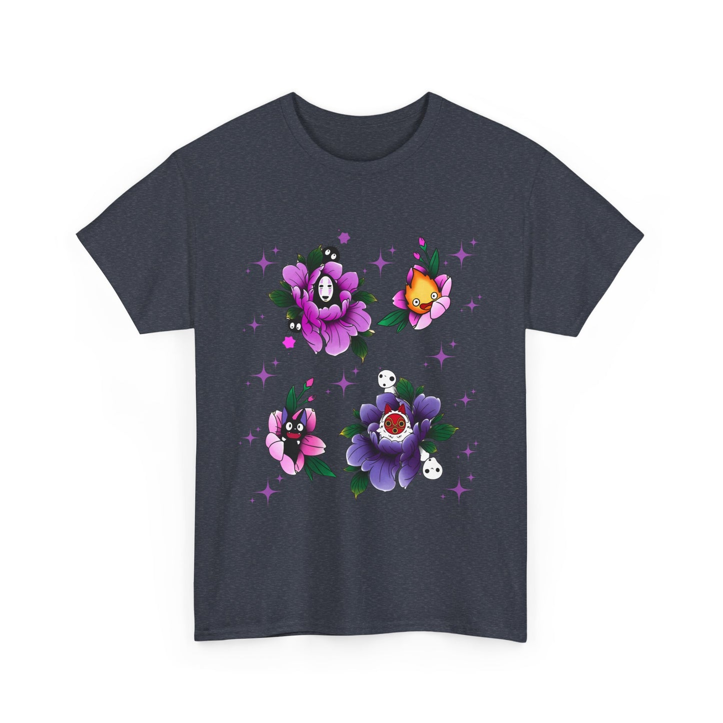 Cute Ghibli Characters T-Shirt – 100% Cotton Studio Anime Tee